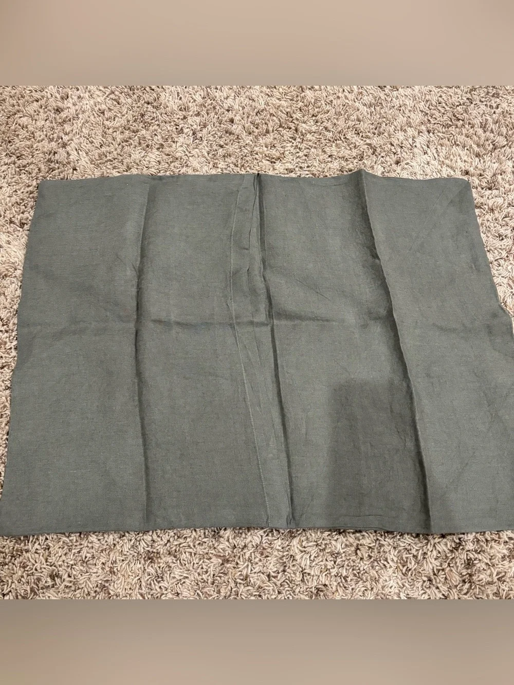Quince 100% European Linen Standard Shams Set of 2 Dusty Olive